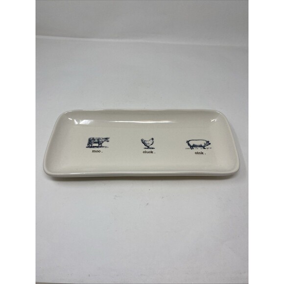 Magenta Exclusive Rae Dunn Farmline Farm Animals Rectangle Serving Platter - Picture 1 of 6